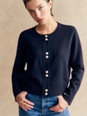 Sezane Agathe Cardigan Navy - Size S